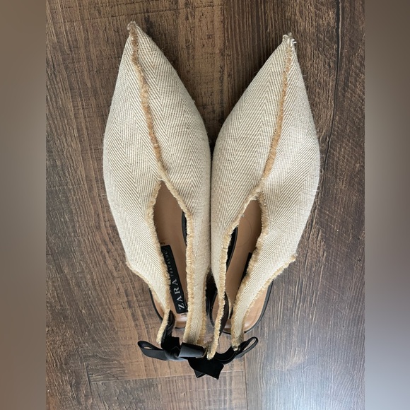 Zara Pointed Mule Flats - Picture 2 of 3